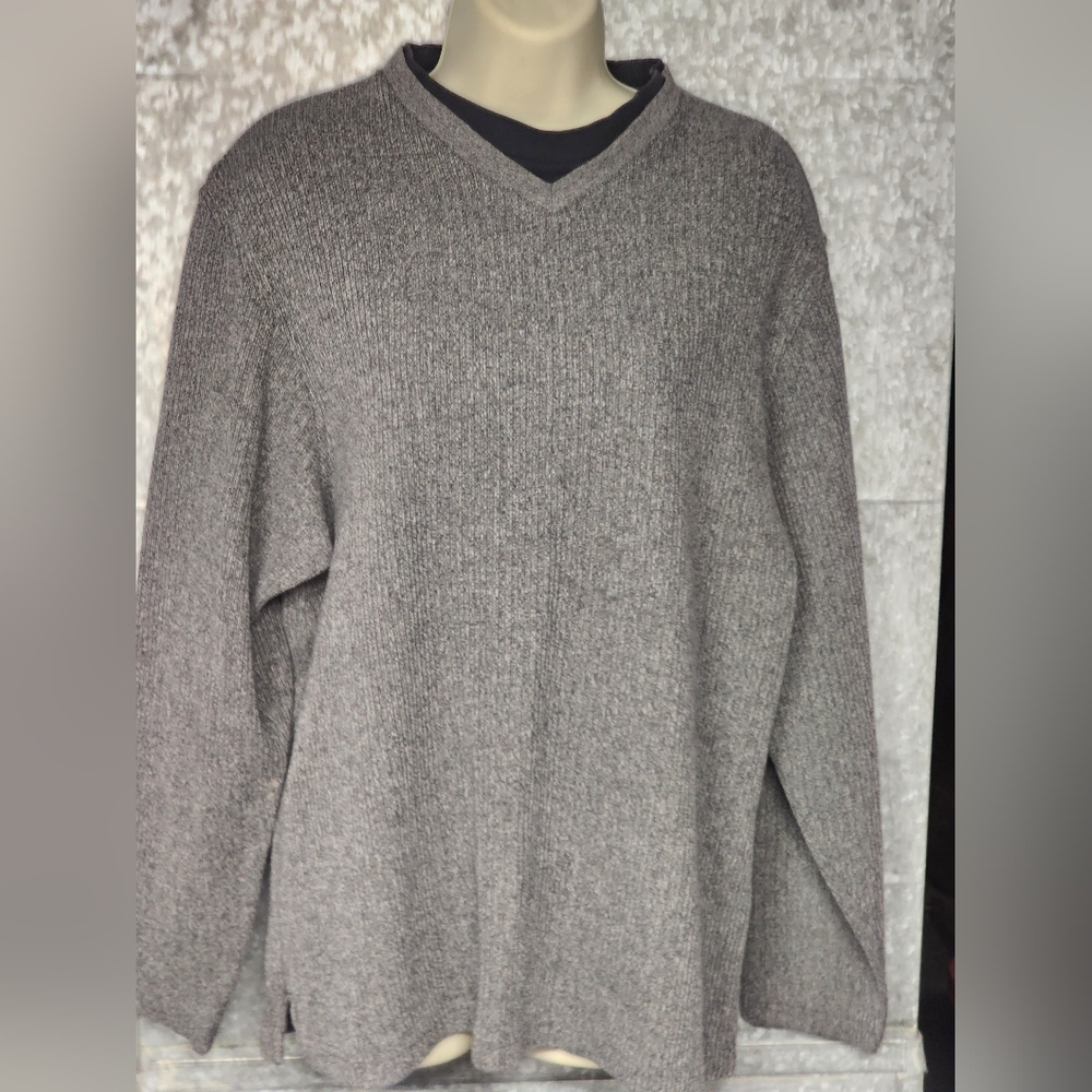 Haggar Vintage Q Series Grey Long Sleeve Top Mens Medium